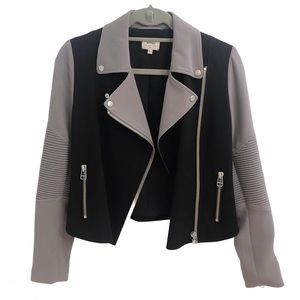 Aritzia Wilfred Black & Gray Moto Jacket